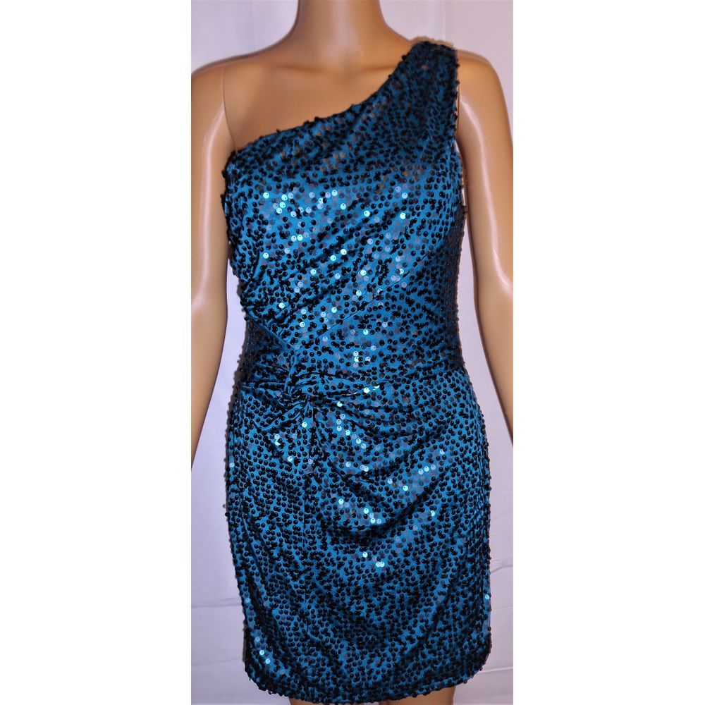 Royal Blue All Over Sequin Party Dress